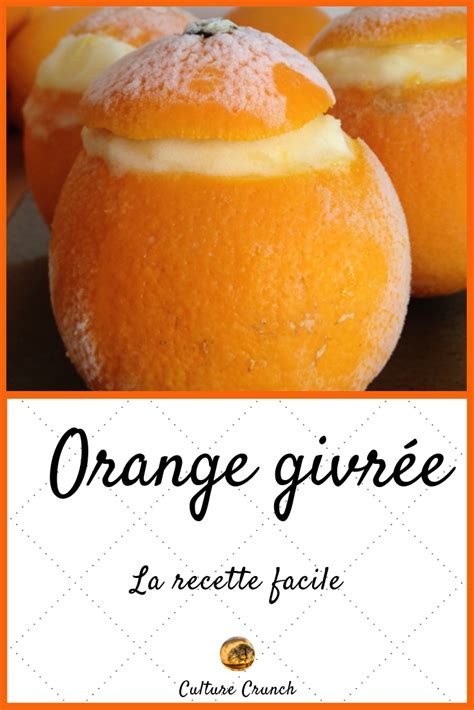 Orange givrée la recette facile Recette facile Recette orange