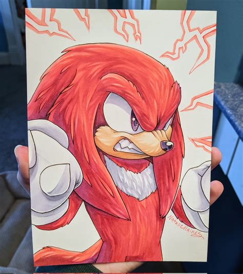 Natalie Haines Artwork Of Knuckles Sonic Movie 2 Rsonicthehedgehog