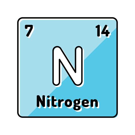 Nitrogen Chemical Element Color Icon Vector Illustration 21158349