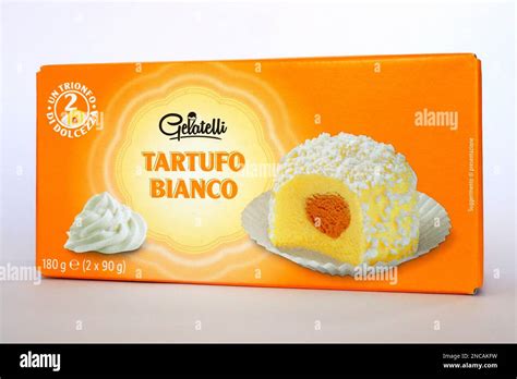 Gelatelli White Truffle Ice Cream Sold By Lidl Supermarket Chain Stock