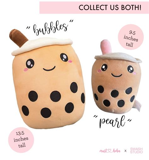 Boba Plushplushie Boba Stuffed Animal Bubble Tea Milk Tea Etsy