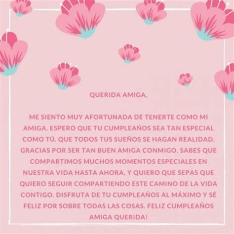 Carta de feliz cumpleaños para mi mejor amiga