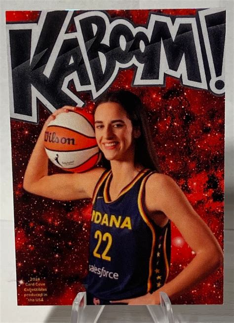 1 Caitlin Clark Sparkle Holo Cosmic Kaboom RC Card Sealed in a Hard ...