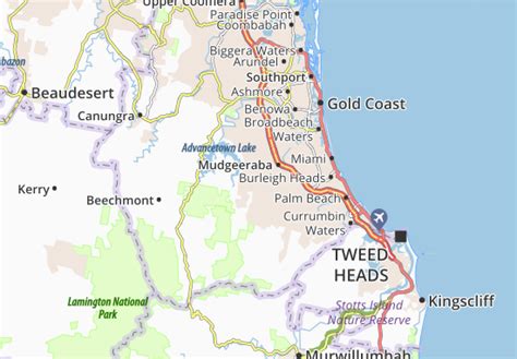 Mapa MICHELIN Mudgeeraba - mapa Mudgeeraba - ViaMichelin