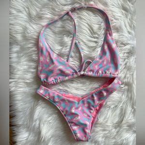 Frankie S Bikinis Swim Frankies Bikinis Tia Terry Smiley Face Pink Bikini Set Poshmark