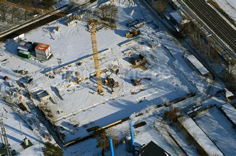 Luftaufnahme Bernau Winterluftbild Baustelle Zum Neubau Des