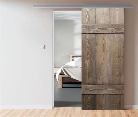 Porta Scorrevole Barn Weng L X H Cm Con Binario Alu Legno