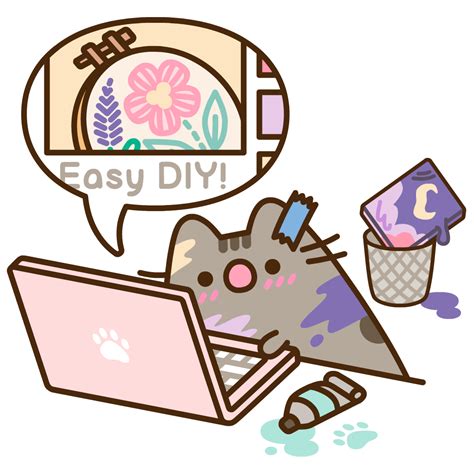 Art Working Sticker By Pusheen For Ios And Android Giphy