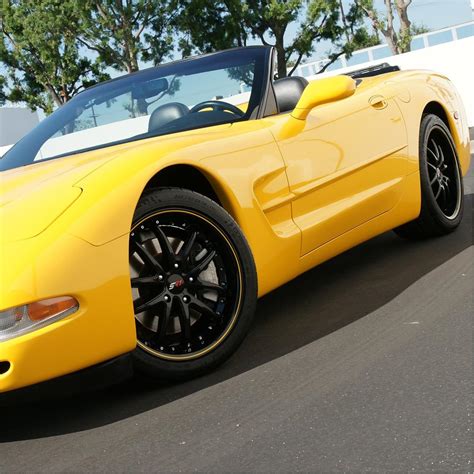 Corvette Sr1 Performance Wheels Apex Series Gloss Black W Yellow S On Sale Corvette Forum