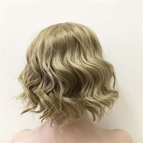 Women Blonde Side Part Bob Cut Curly Wavy Short Hair Fashion Etsy