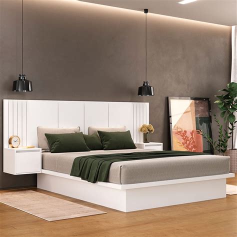 Cama Casal Mesa De Cabeceira Branco 8292 Foscarini