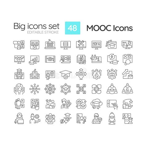 2D Editable Black Big Icons For C2C Stock Illustration Illustration