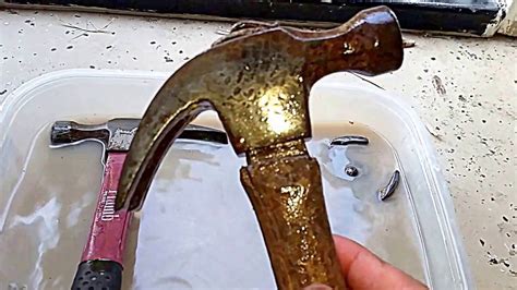 Rust Removal Experiment With Vinegar Baking Powder And Hydrogen