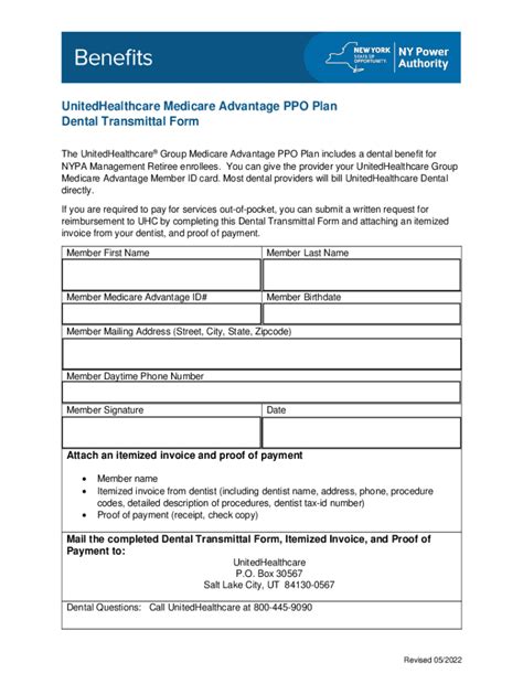 Fillable Online Unitedhealthcare Medicare Advantage Dental Transmittal Form Fax Email Print