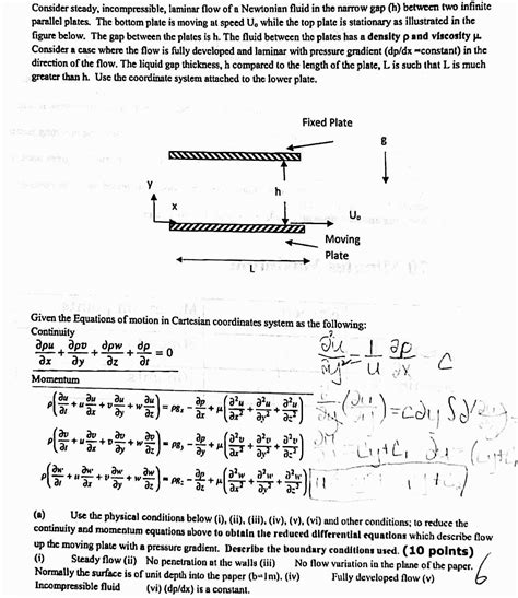 Solved Consider Steady Incompressible Laminar Flow Of A