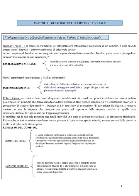 Capitolo 1 Riassunto Capitolo 1 Psicologia Sociale Tra Basi Innate