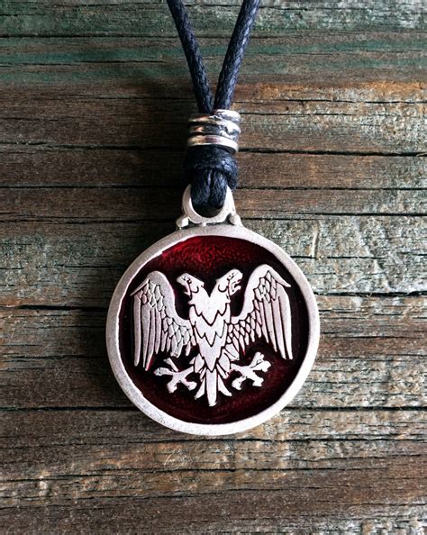 Double Headed Eagle Pewter Pendant