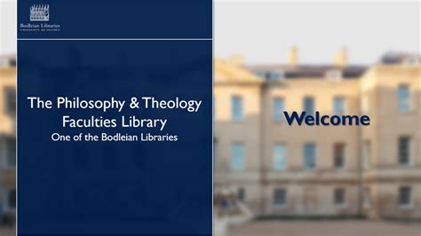 Welcome To The Philosophy And Theology Faculties Library