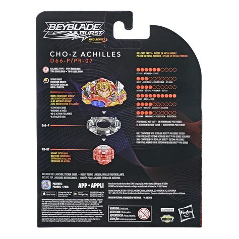 Buy Beyblade Burst Pro Series Cho Z Achilles Spinning Top Starter Pack