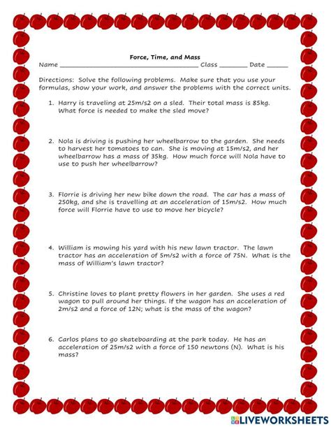 Practice Worksheet Net Force And Acceleration Airslate Signnow