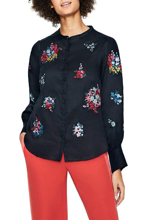 Boden Claudia Embroidered Blouse Regular And Petite Nordstrom