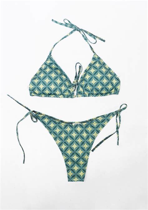 Bikini Estampada Verde JC Moda Tienda Online