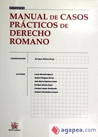 Manual De Casos Practicos De Derecho Romano Enrique Et Al