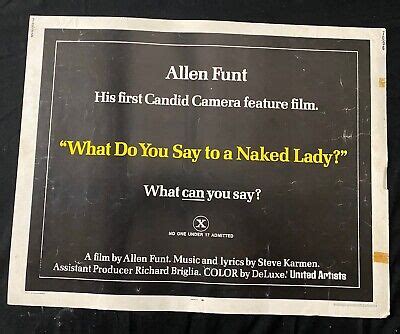 Movie Poster What Do You Say To A Naked Lady Original Half Sheet