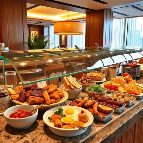 detailed view   hotel breakfast buffet   variety