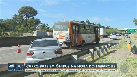 Batida Entre Carro E Nibus Mata Motorista E Deixa Passageiro Ferido Na