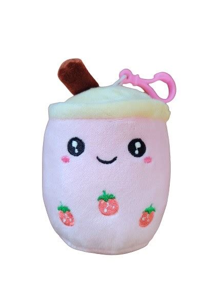 Maskotka Bubble Tea Boba Kawaii Brelok 12 Cm Truskawka BT B T GUGU