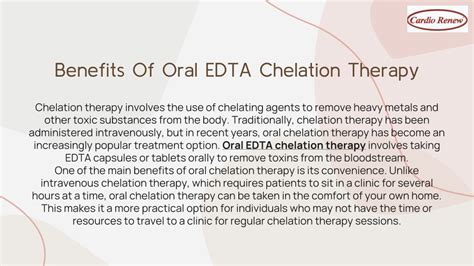 PPT - Benefits Of Oral EDTA Chelation Therapy PowerPoint Presentation ...