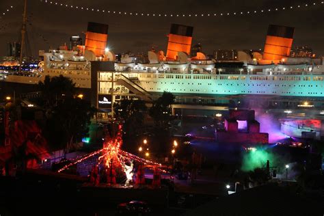 Queen Mary In Long Beach California Halloween Party Time Dark