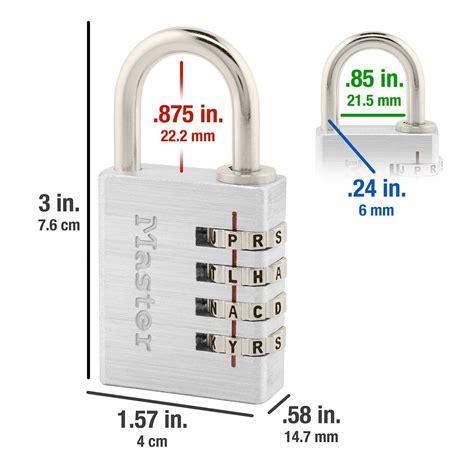 1 9 16 Set Your Own Word Combination Padlock Assorted Color Padlocks