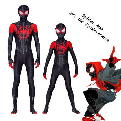 Spiderman Cosplay Disfraz Spider Man In The Verse Miles Morales Monos