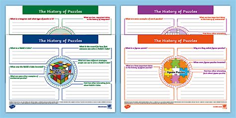 The History Of Puzzles Research Task L Enseignant A Fait