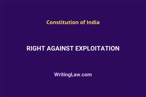 Right Against Exploitation In Indian Constitution