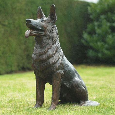 Lebensgroße Hundeskulptur Bronze Schäferhund Hund skulptur Hunde