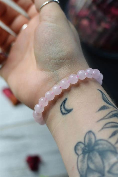 Rose Quartz Bead Bracelet Luna Amatores