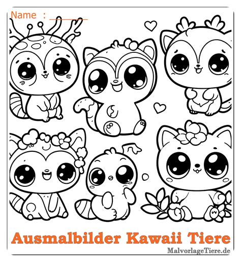 Süß Ausmalbilder Kawaii Tiere 18 By Malvorlagetiere De Ausmalbilder Tiere Für Kinder