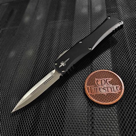 Marfione Custom Hera Double Edge Mirror Polish w/Tritum Inlay In Button ...