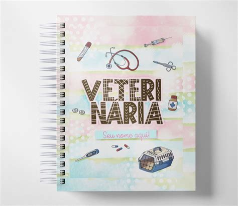 Agenda Veterinária modelo datado miolo personalizado Elo7