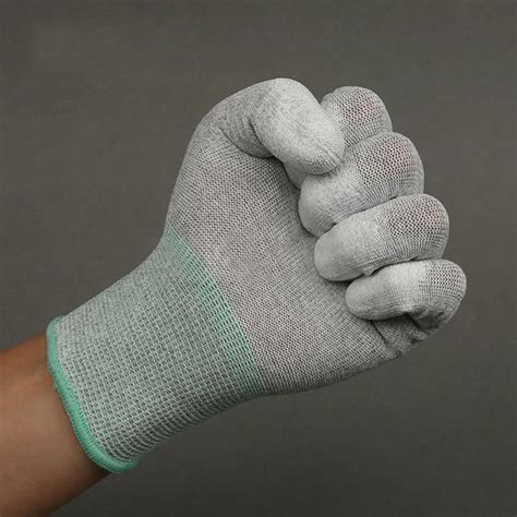 Fiber Palm Fit Pu Coating Electrostatic Discharge Antistatic Esd Gloves