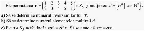 Probleme Rezolvate De Algebr M Algebra Permutari