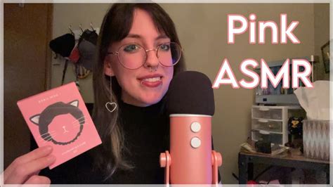 ASMR Pink Triggers Tapping Up Close Whispers YouTube