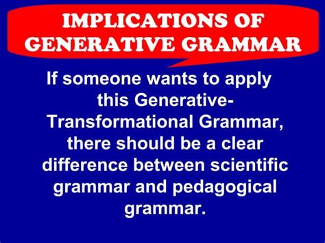 Generative Grammar Ppt