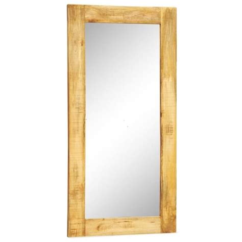 Miroir Mural En Bois Massif Rectangulaire X Cm Cdiscount