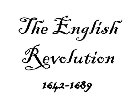 The English Revolution