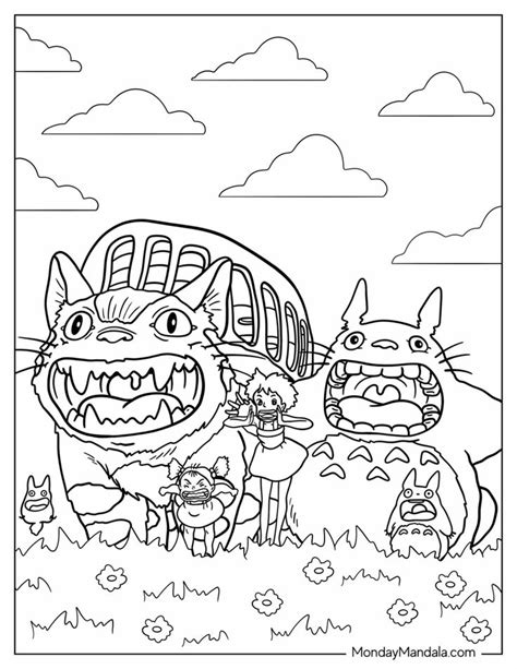 Studio Ghibli Coloring Pages Free Pdf Printables Coloring Book