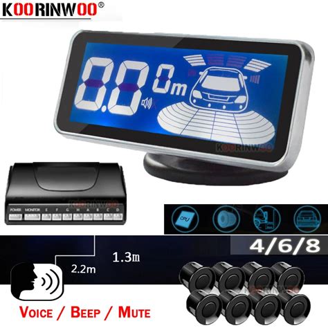 Koorinwoo Parktronic Led Digital Parking Sensor 4 6 8 Reverse Backup